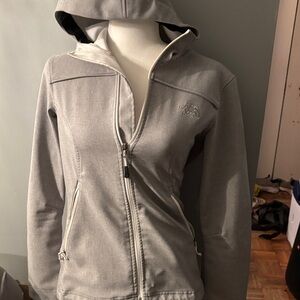 The North Face Women's Light Gray Hooded Jacket